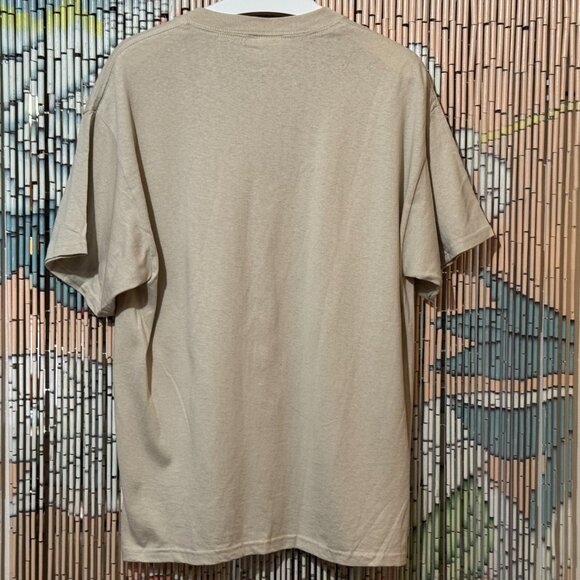 BEARADISE Bear Hug Graphic 100% Cotton T-Shirt, Beige, Large (Oversized) - Picture 2 of 11